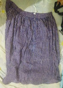 Purple Striped Maxi Skirt