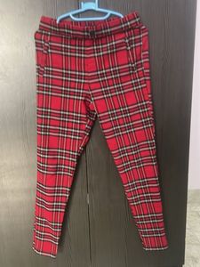 Zara Red Plaid Casual Pants