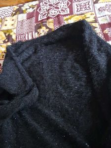 Sparkly Black Fuzzy Sweater