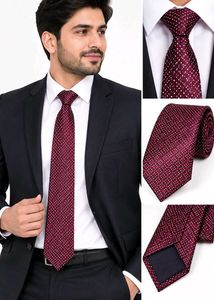 🔥 BUY 1, GET 1 FREE🔥Burgundy Polka Dot Tie