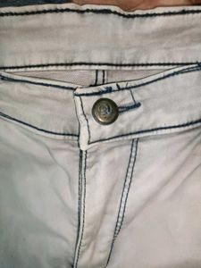 Men's Grey and white jeans set