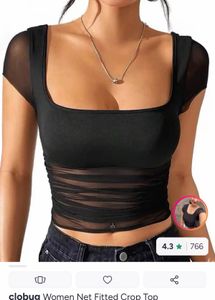 Sheer Ruched Top