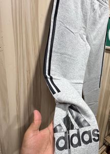 Adidas 3 Strips Brand Logo Grey Jogger