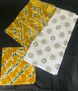 Beautiful Ethnic yellow Dress Material Set