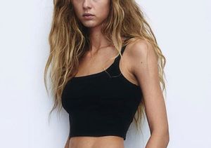 h&m cropped strappy top