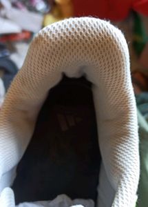 White Sneakers with Green Accents, size UK6, 25 cm