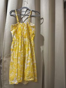 Charming Yellow Floral Summer Dress