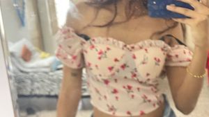 SALE! Floral Off-Shoulder Corset Top