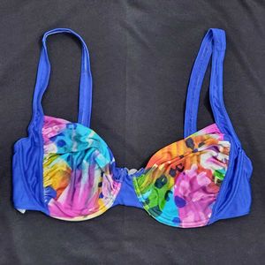 Vibrant Floral Print Bikini Bra