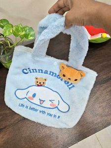 Blue - Cinnamoroll Fur Tote Bag