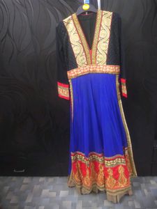 Embroidered Zari Work Anarkali Gown