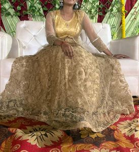 Elegant Golden Ethnic Gown