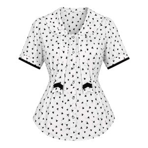 Disney Cute Black & White Patterned Blouse🐼