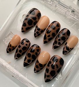 Handmade Leopard Print Press On Nails