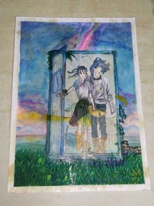 Suzume Inspired Watercolor Painting