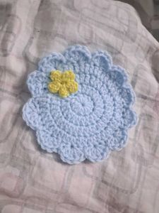 LilyPad and Pond Crochet Coasters