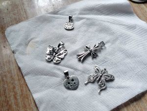 Chunky Silver Charms Lot