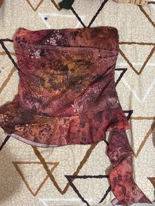 Ruffle Tube Top - Maroon