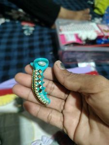 Sparkling Teal Hair Claw Clip