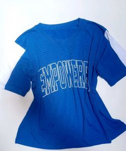 Cute Blue and White Baby Tee