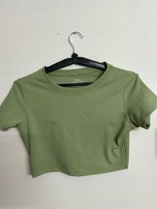 Green Cropped T-Shirt