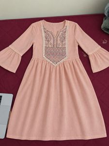 Elegant Pink Printed Kurta