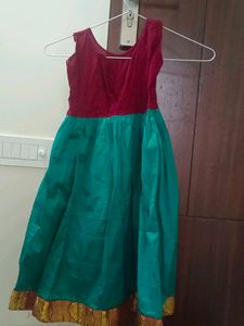 Beautiful Teal &amp; Maroon Ethnic Dress