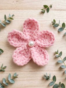 Handmade 20 Red Crochet Flowers with P