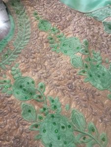 Elegant Mint Green Anarkali Kurta with salwar