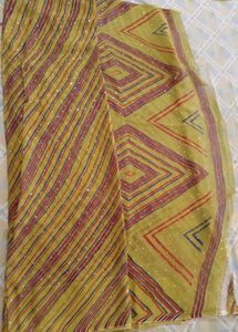 Vibrant Striped Saree with Sequins