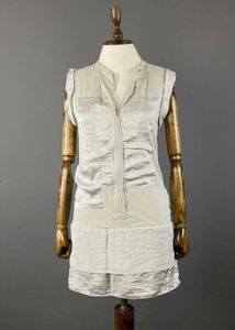 Sheer Paneled Sleeveless Tunic Dress