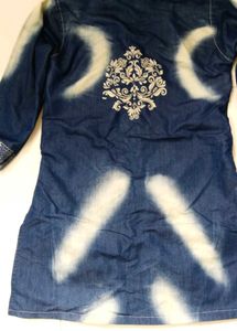 Stylish Blue Denim Kurta