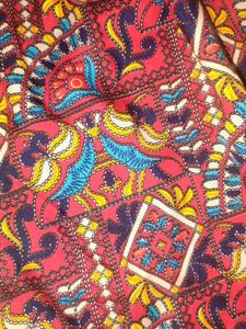 Boho Print Midi Dress with Belt