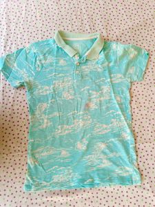 boys Tropical Print Polo T-Shirt