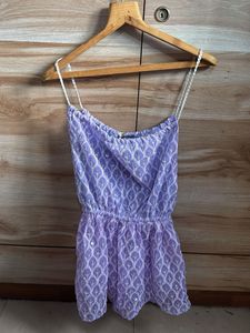 Boho Chic Lilac Embroidered Tunic