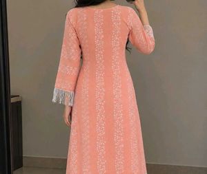 Stylish Dailywear 100% cotton Peach Kurta