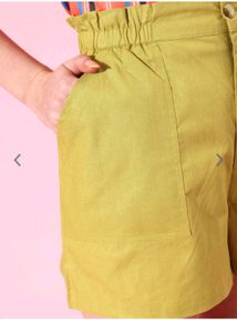 Dressberry Olive Solid Summer Shorts