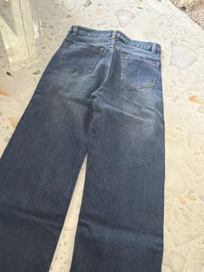 High-Waisted Wide-Leg Blue Jeans