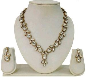 Stunning Clear Stone Necklace & Earring Set