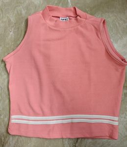 Brand New Sleevless Peach Crop Top S