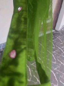 Green Embellished Blouse With Lehnga