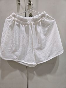 White Casual Shorts