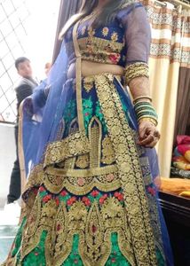Embroidered Blue Lehenga choli set
