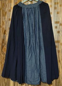 Denim &amp; Navy Skirt