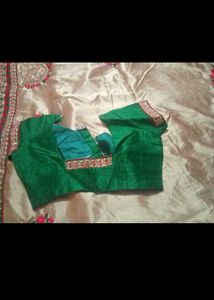 Embroidered Silk Saree with Blouse