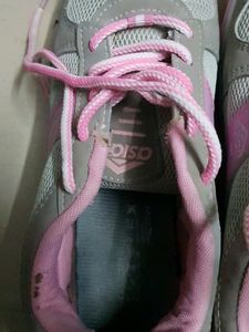 Grry And Pink Walking Shoes
