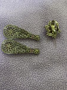 American Diamond Earrings And Ring