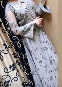 Floral Print Long Sleeve Dress