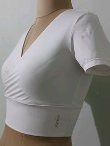 White Wrap Crop Top