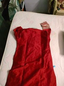Exquisite Red Embellished Kurta